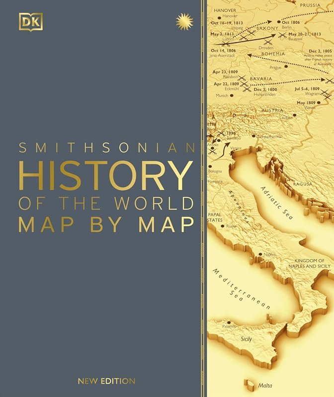 DK’s History of the World Map provides a timeline of global civilizati