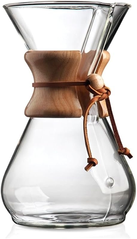 Chemex Classic Series 8‑Cup Glass Pour‑Over Coffeemaker with Premium E