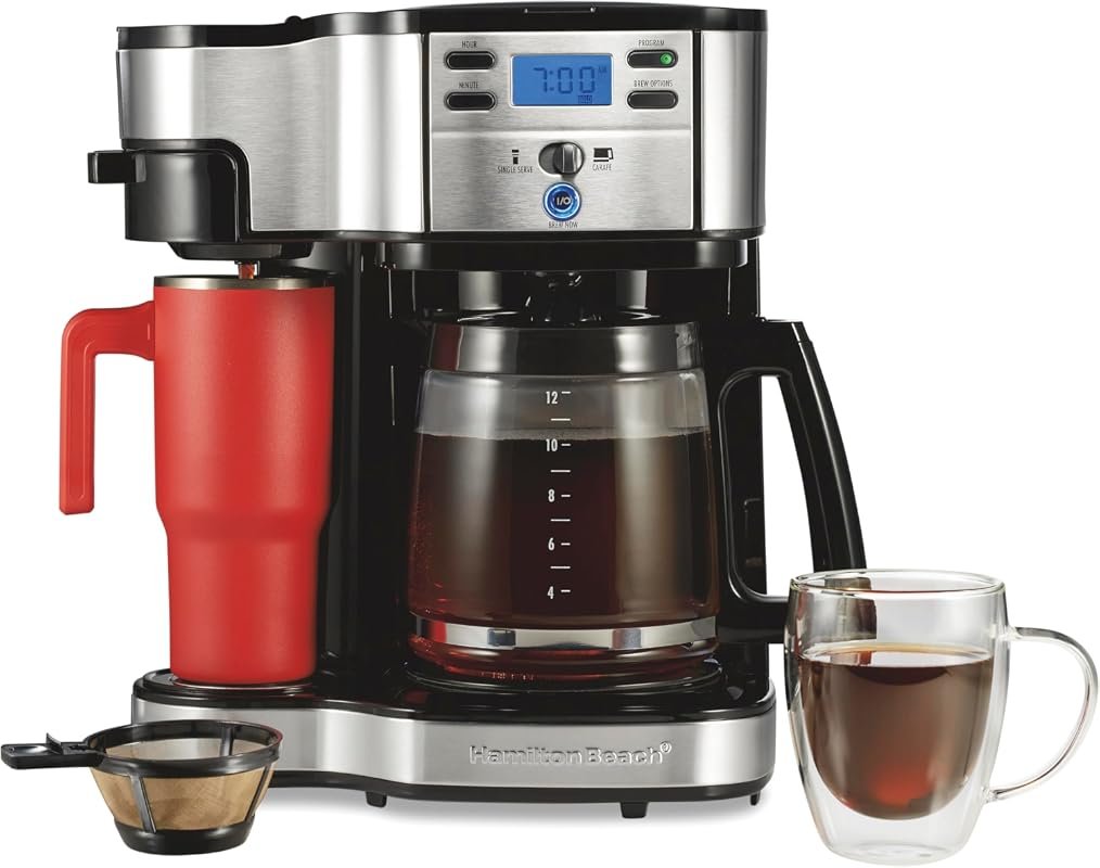 Hamilton Beach 49980A 2‑Way Brewer Coffee Maker – Single‑Serve Pods or