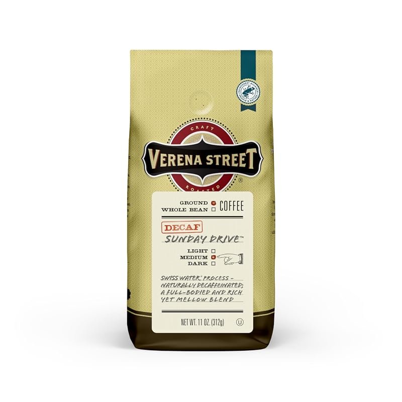 Verena Street Sunday Drive Swiss Water Process Decaf Ground Coffee – S