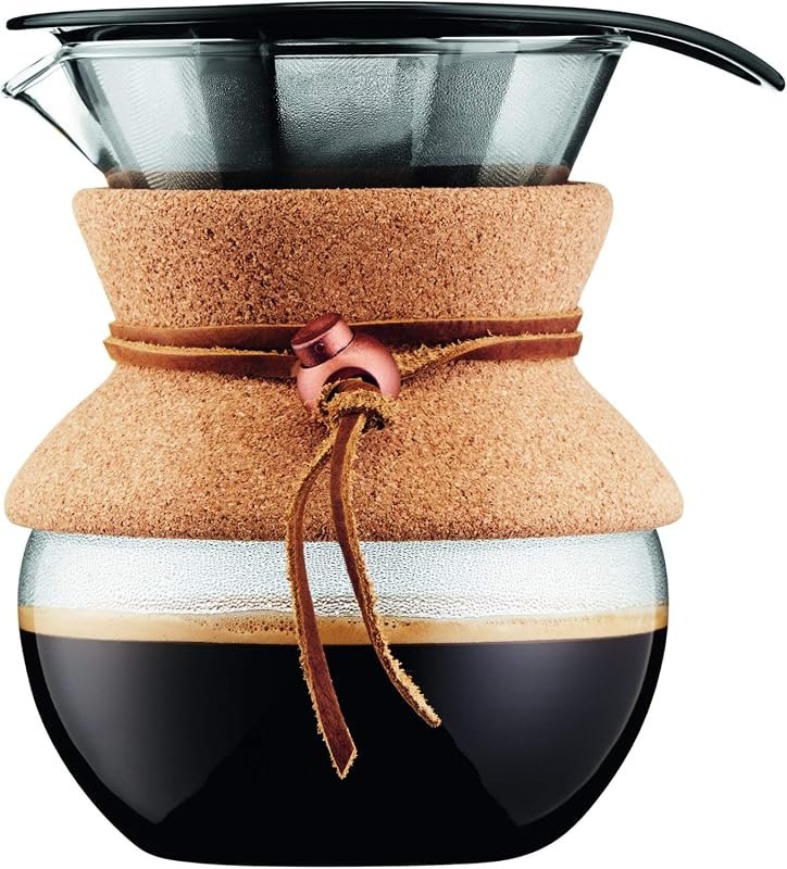 Bodum 17‑oz Pour‑Over Coffee Maker, High‑Heat Borosilicate Glass with