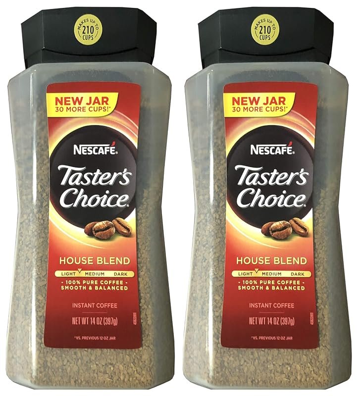 Taster's Choice Original Gourmet Instant Coffee, 14‑oz Pack of 2, Rich