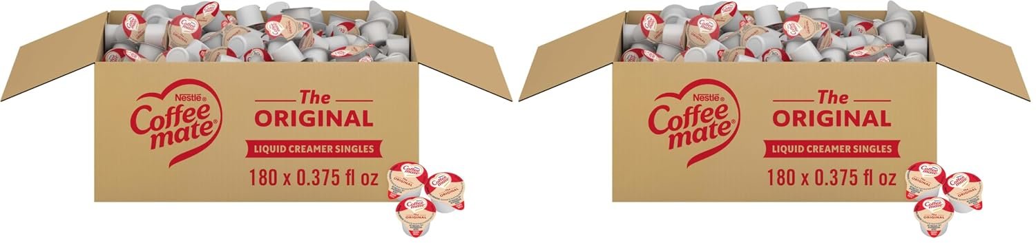 Nestlé Coffee‑Mate Original liquid creamer singles, non‑dairy, no‑refr