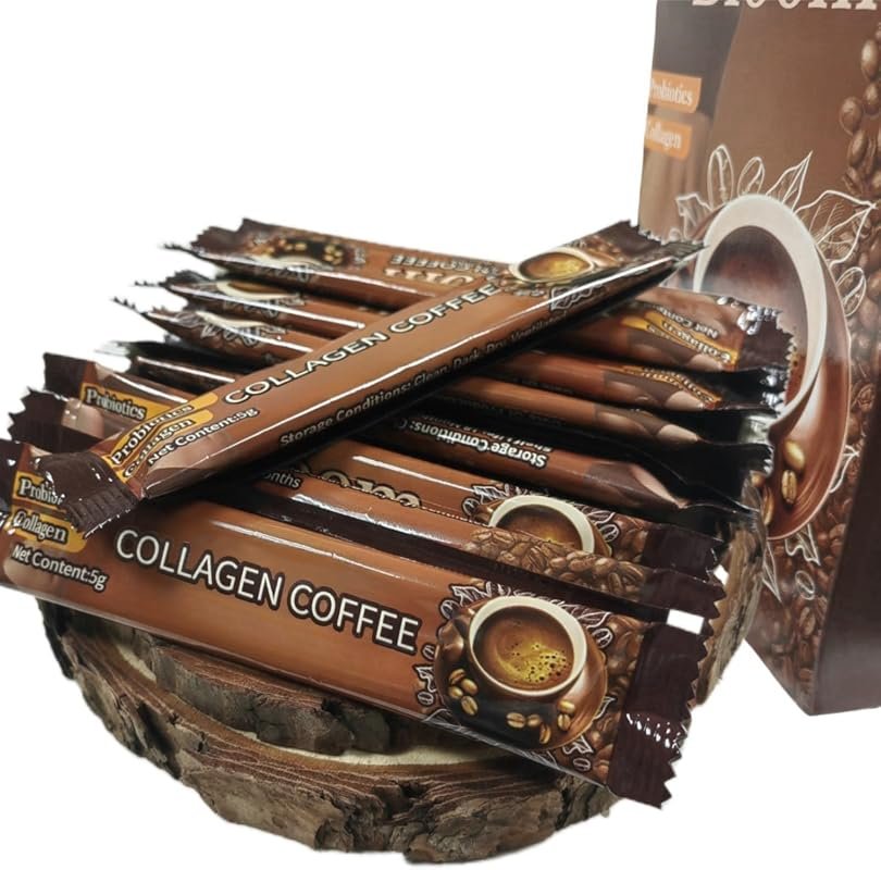 Collagen Coffee Slim Instant Packets, Japanese‑Imported Collagen for M