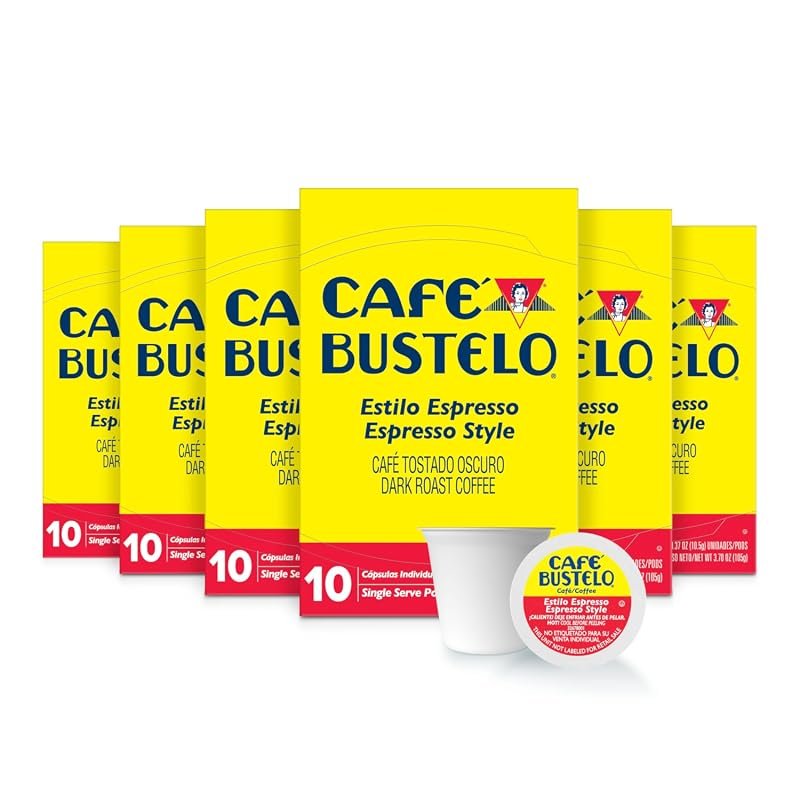 Café Bustelo Espresso‑Style Dark Roast Coffee Pods – 60 Single‑Serve K