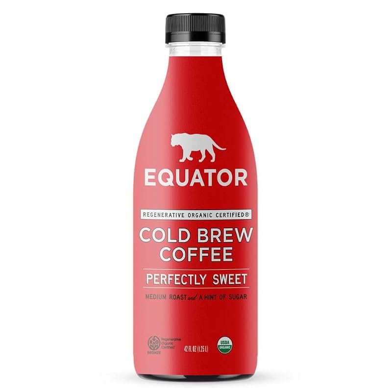 Equator Organic Perfectly Sweet 42 fl oz Cold Brew Coffee – Ready‑to‑Drink