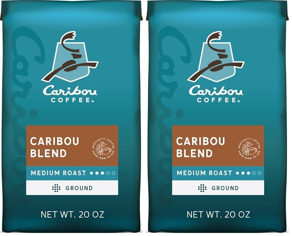 Caribou Coffee Medium Roast Ground – Signature Caribou Blend, smooth b