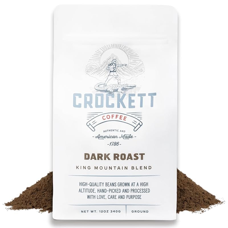 Crockett Dark Roast Ground Coffee – Full‑bodied, smooth finish, no bit