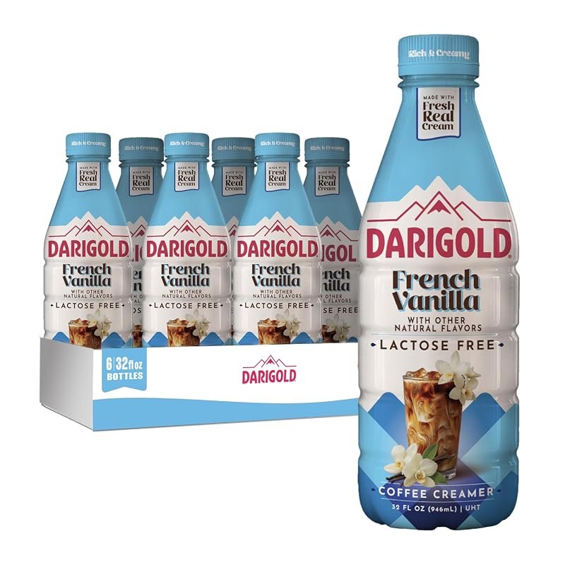 Darigold French Vanilla lactose‑free creamer, six 32‑oz bottles delive