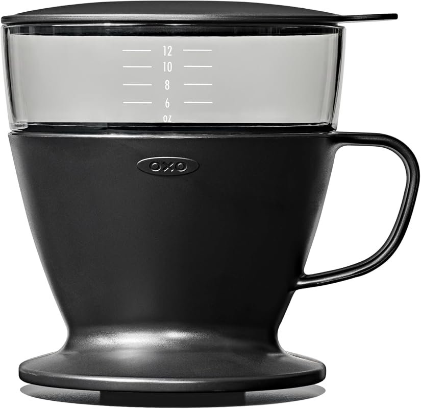OXO Brew Matte Black 12‑oz Single‑Serve Pour‑Over Coffee Maker for Qui