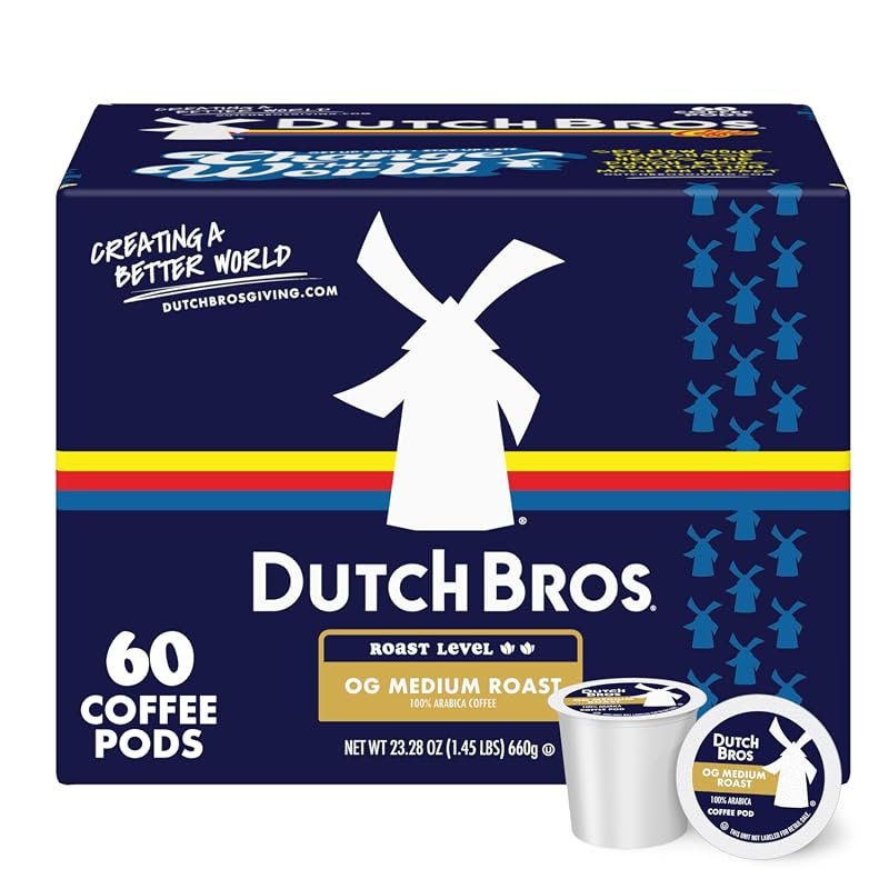 Dutch Bros OG Medium Roast Coffee Pods – 60 Single‑Serve K‑Cup Pods Pe