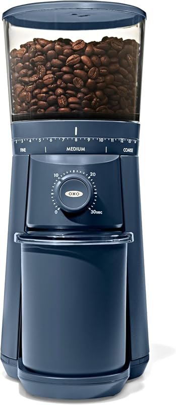 OXO Brew Storm Blue 12‑Oz Conical Burr Electric Coffee Bean Grinder de
