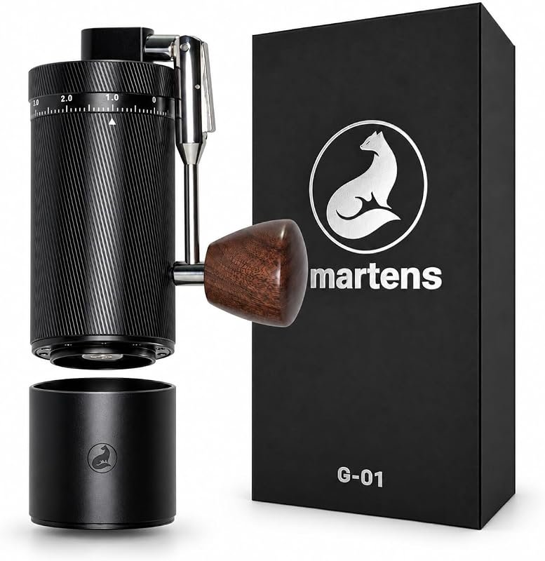 Martens G‑01 PRO Manual Coffee Grinder featuring external adjustment,